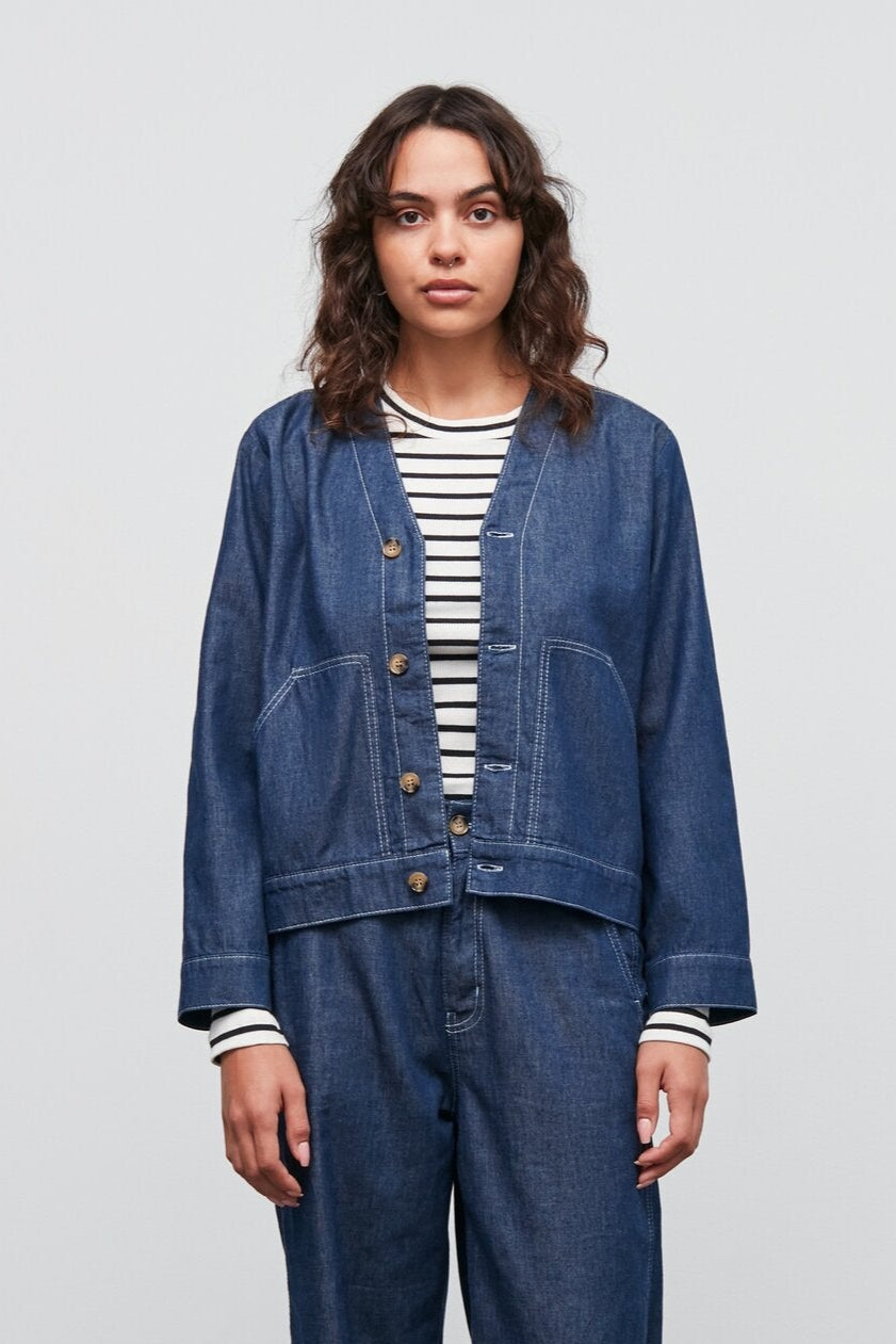 Air Pil denimjakke - Dark Blue Denim